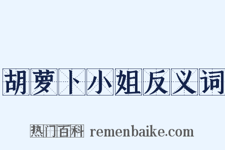 胡萝卜小姐反义词是什么意思的图片